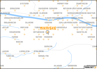 map of Mikniškė