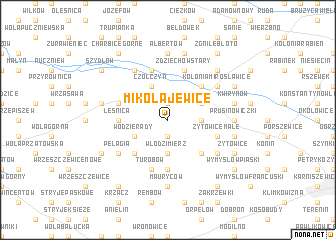 map of Mikołajewice
