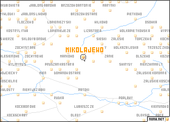 map of Mikołajewo