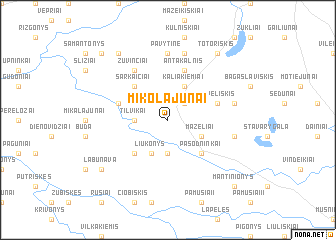 map of Mikolajūnai