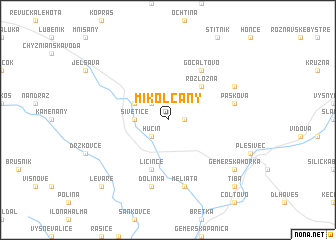 map of Mikolčany