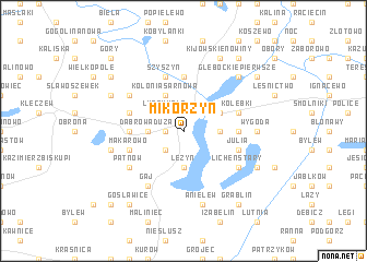 map of Mikorzyn