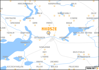 map of Mikosze