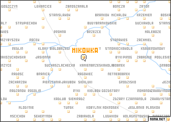 map of Mikówka