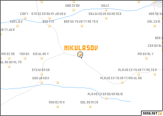 map of Mikulášov