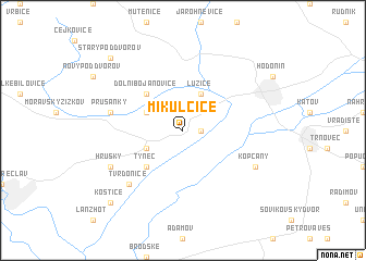 map of Mikulčice