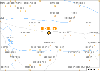 map of Mikulichi