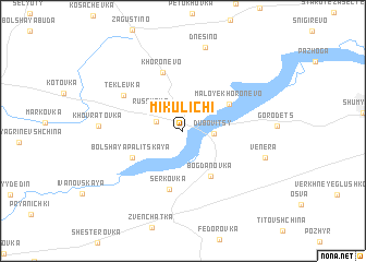 map of Mikulichi