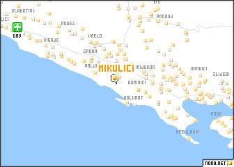 map of Mikulići