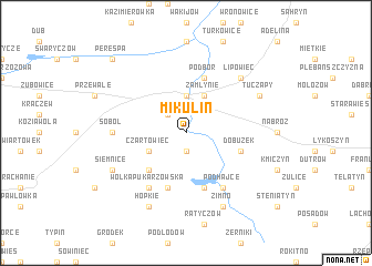 map of Mikulin