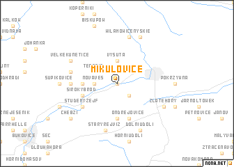 map of Mikulovice