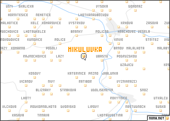 map of Mikulŭvka