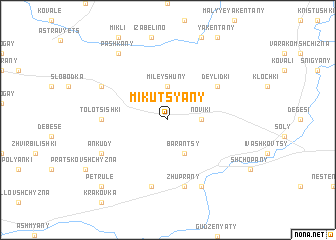 map of Mikutsyany