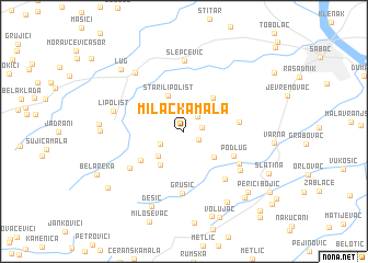 map of Milačka Mala