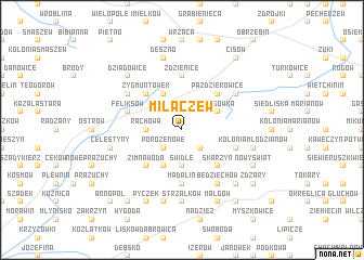 map of Miłaczew