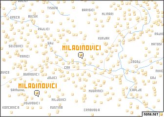 map of Miladinovići