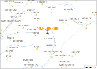 map of Mīlāghārdān