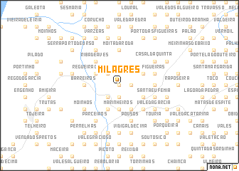 map of Milagres