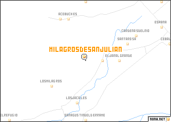 map of Milagros de San Julian