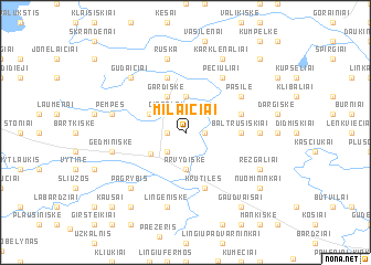 map of Milaičiai