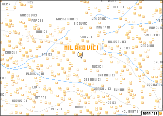 map of Milakovići