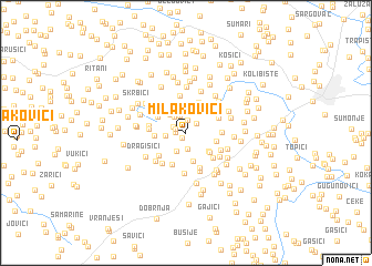 map of Milakovići