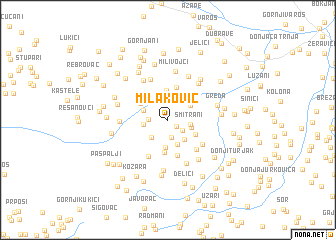 map of Milaković