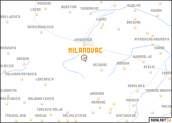 map of Milanovac