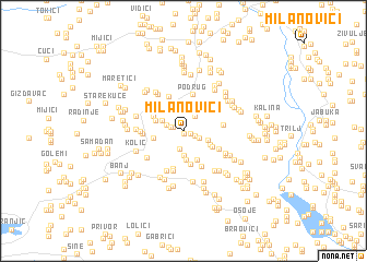 map of Milanovići