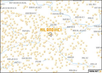 map of Milanovići