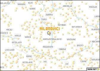 map of Milanovići