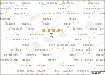 map of Milanówek