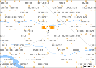 map of Milanów