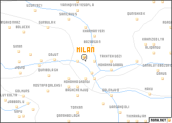 map of Mīlān