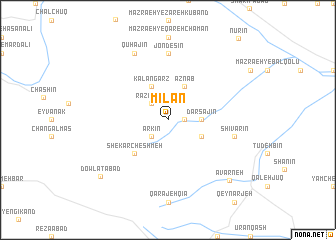 map of Mīlān