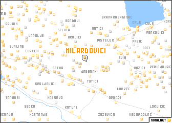 map of Milardovići