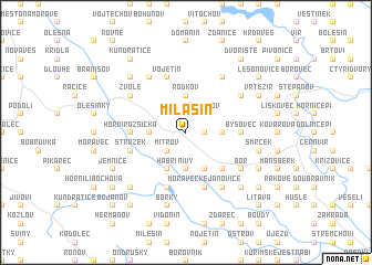 map of Milasín