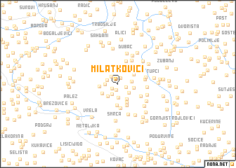 map of Milatkovići