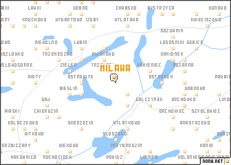 map of Miława