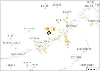 map of Milca