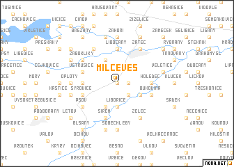 map of Milčeves