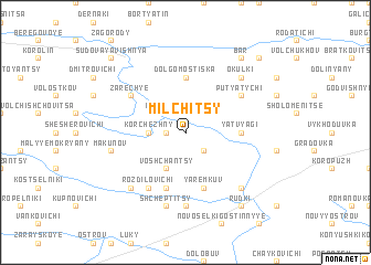 map of Milʼchitsy