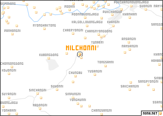 map of Milchŏn-ni