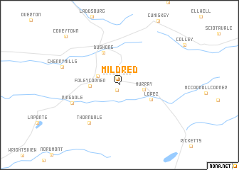 map of Mildred