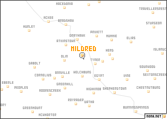 map of Mildred