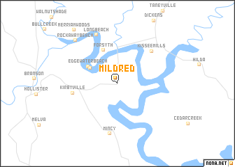 map of Mildred