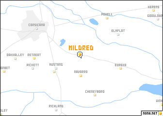 map of Mildred