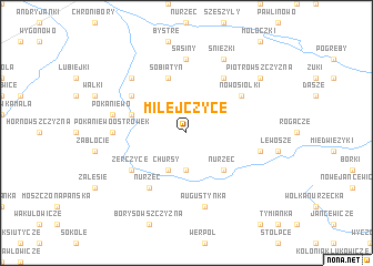map of Milejczyce