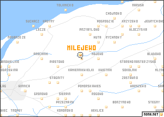 map of Milejewo