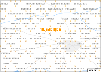 map of Milejowice